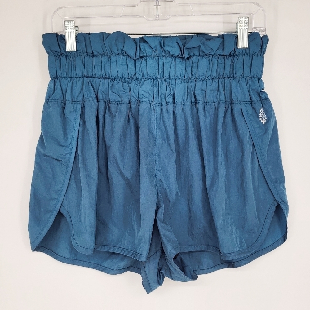 Free People Movement The Way Home Shorts Athletic Lined Blue High Rise Large